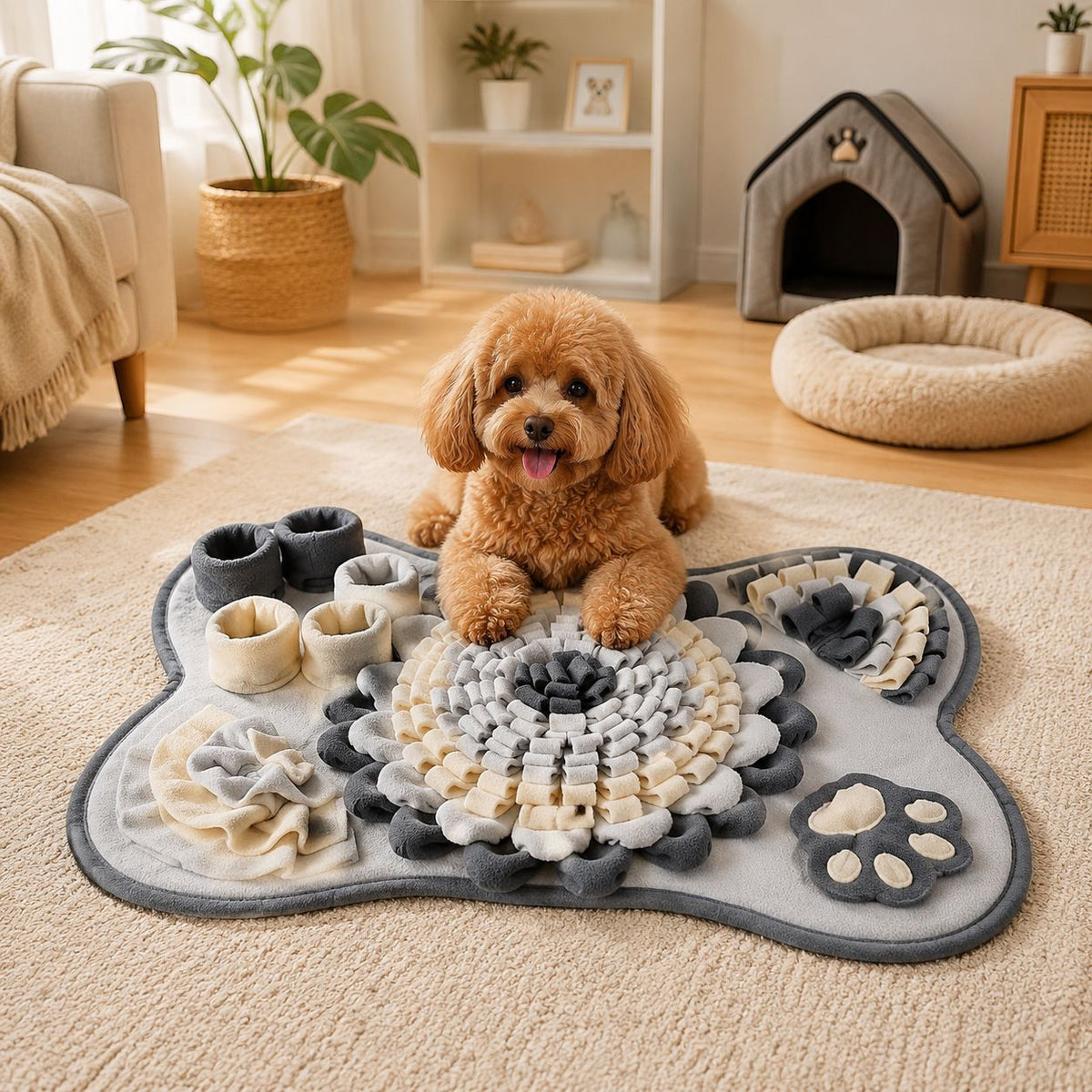 Bone Shaped Pet Sniffing Training Mat