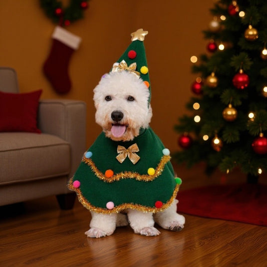 Dog Christmas Costume Puppy Cloak Clothes