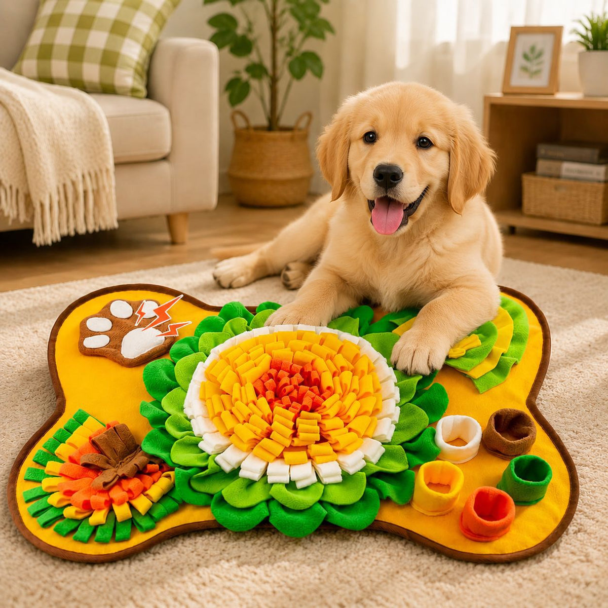 Bone Shaped Pet Sniffing Training Mat