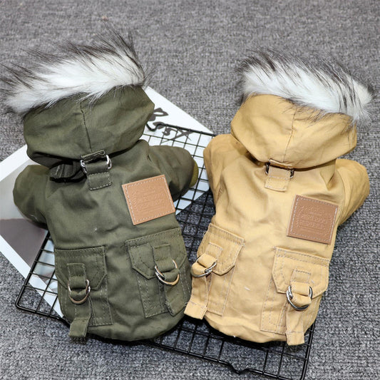Thickened Winter Dog Clothes for Small Breeds Sporty Style Pet Apparel